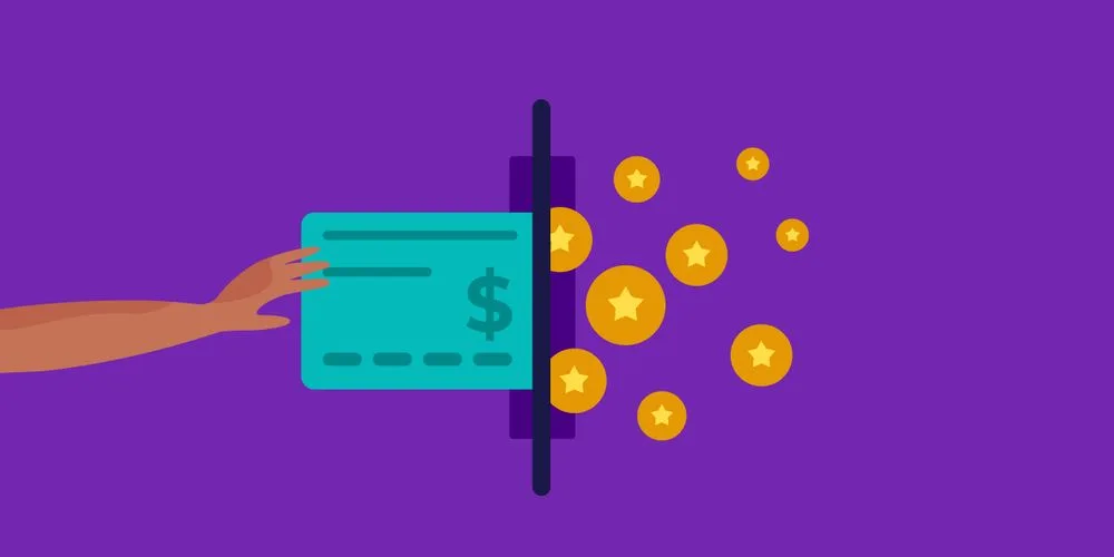 Reward customers for purchases with a points system
