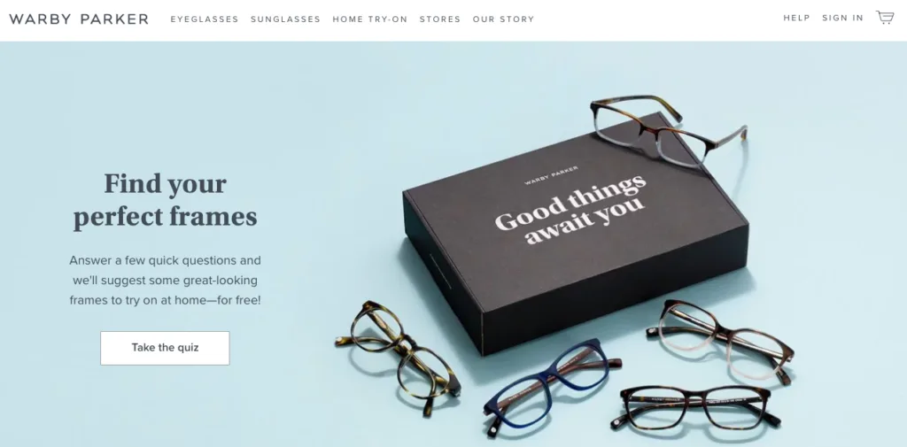 Warby Parker online store
