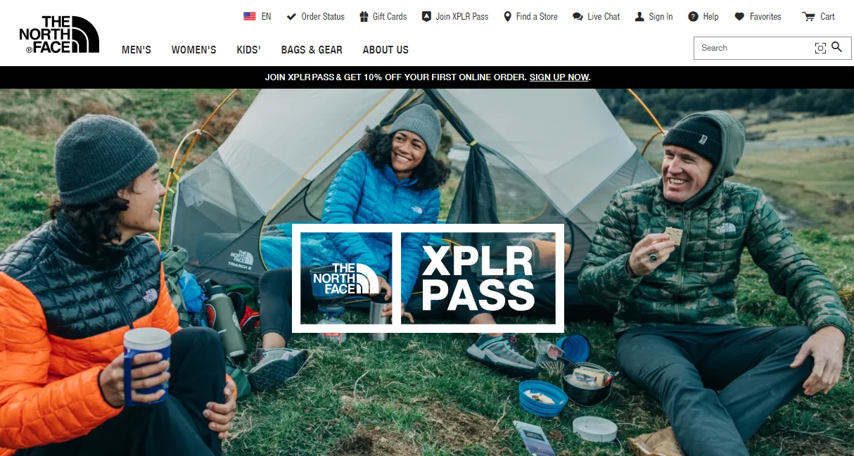 North Face XPLR Pass Page