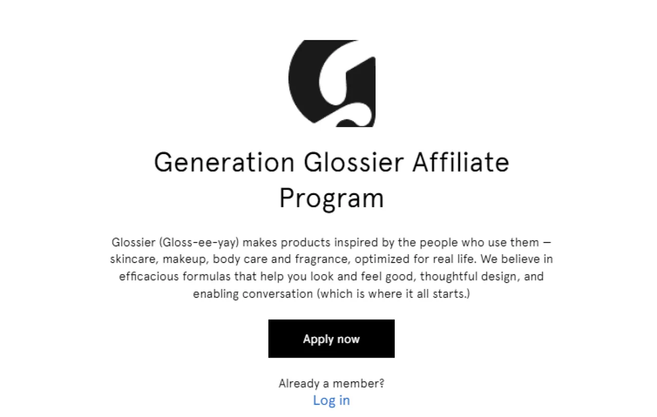 Glossier Call-to-action