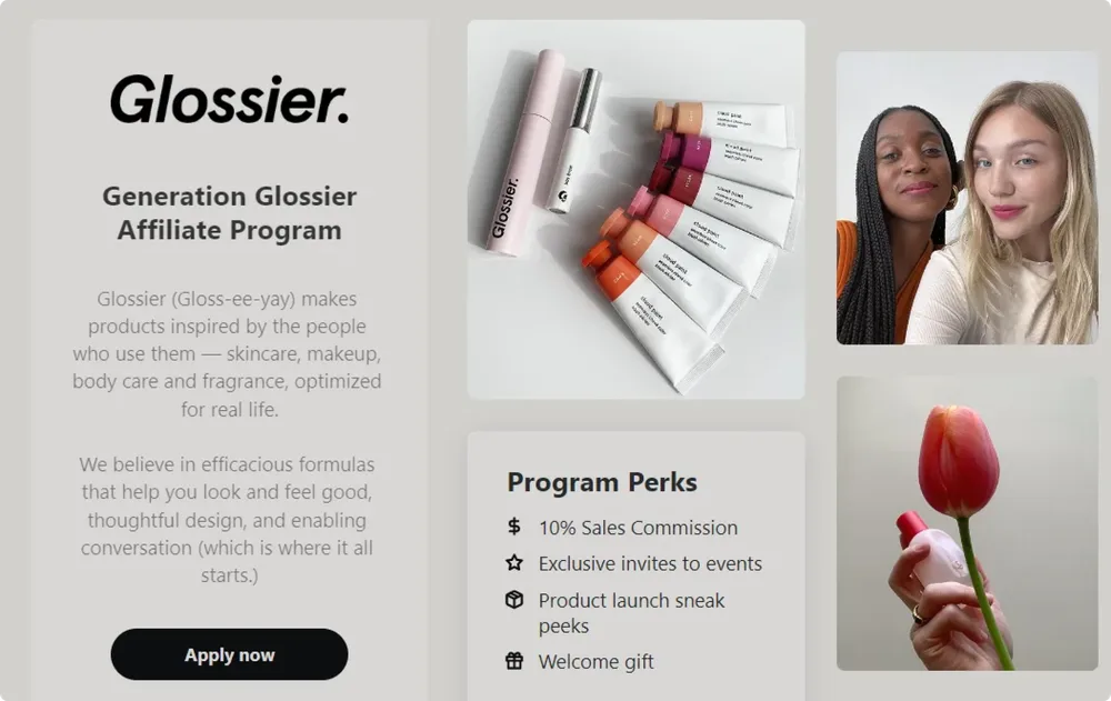 Glossier Referral terms