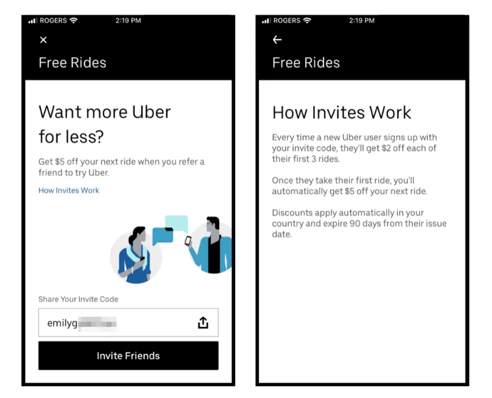 Uber referral program