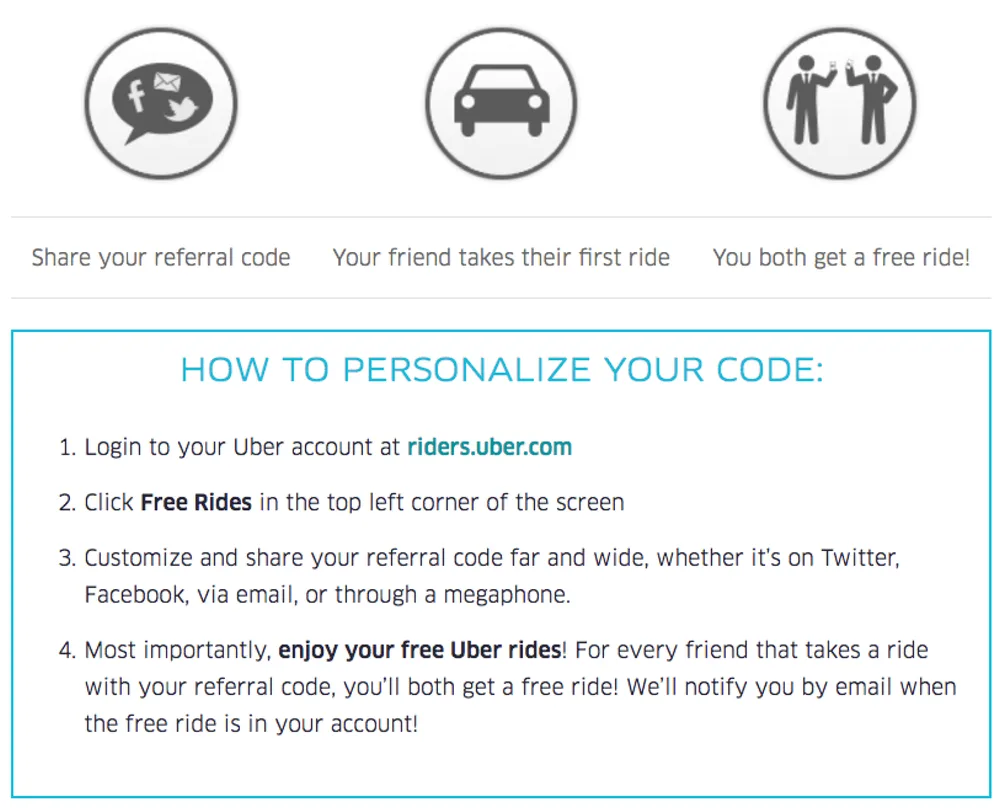 Uber referral program