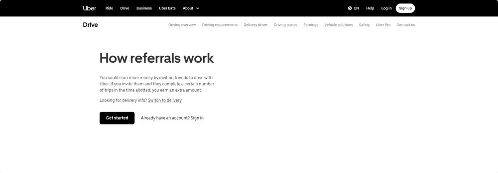 Uber referral program